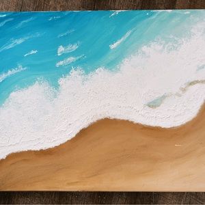 Acrylic Beach Shore | Original Artwork